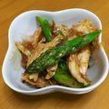 いろどりかえで's cooksnap of when they made アスパラと鶏肉の梅あえ.