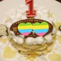 まるまる426's cooksnap of when they made 息子1歳☆アレルギー対応バースデーケーキ.