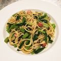 SmileMommy's cooksnap of when they made 小松菜としめじウインナーのバター醤油スパ.