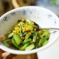 かすてら１２'s cooksnap of when they made 小松菜とコーンの醤油麹バター炒め(^^♪.