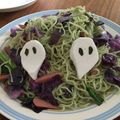 すみれん's cooksnap of when they made ハロウィンおばけの森焼きそば…☆.