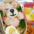 4児の母ずんこ's cooksnap of when they made お弁当　クマサンおにぎり.