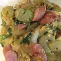 クックO1Y871☆'s cooksnap of when they made 簡単！セロリとウィンナーの炒め物♡.