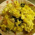由芽15's cooksnap of when they made レンジで簡単☆カボチャのマヨ味噌白和え.