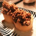 kiiyama's cooksnap of when they made 味付きふろふき大根と、こってり肉味噌.