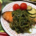 ゆりゆり2's cooksnap of when they made シャケの豆苗&エノキあんかけ.
