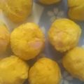 split's cooksnap of when they made かぼちゃのハムマヨ☆茶巾.