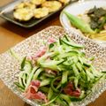 るるおか's cooksnap of when they made ハムとキュウリだけサラダ.