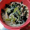 クックBNQ5PD☆'s cooksnap of when they made 麺つゆでキュウリとワカメの白和え！ODA.
