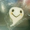 pnyo's cooksnap of when they made おばけちゃんnoラップおにぎり☆キャラ弁.