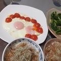 よちりん's cooksnap of when they made トマトとオリーブ油で目玉焼き.