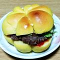 ミニマフィン's cooksnap of when they made かぼちゃパンdeハンバーガー♡.