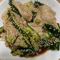 クックMTD1Y9☆'s cooksnap of when they made 豚しゃぶときゅうりのゴマにんにく醤油.