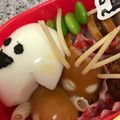 ao745's cooksnap of when they made ゆでたまゴーストでハロウィン☆お弁当にも.