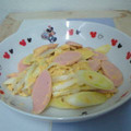 myu_myu_'s cooksnap of when they made 簡単！おさかなのソーセージの葱卵炒め.