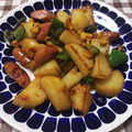 yuu210's cooksnap of when they made お弁当用じゃがいもとソーセージの炒めもの.