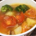 卵せんべい's cooksnap of when they made ころころトマトスープ.
