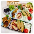 おかぶ〜ま's cooksnap of when they made お弁当♪ひき肉と玉ねぎで簡単オムレツ.