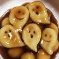 naatsuumi's cooksnap of when they made オバケ白玉でハロウィンおしるこ♪.