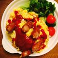 Lei6363's cooksnap of when they made ハロウィンオムライスヽ(‾д‾;)ノ.