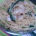 uuko's cooksnap of when they made 簡単。ほうれん草とベーコンのスパ♪.