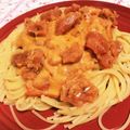 myumyuシンバ's cooksnap of when they made トマトとスモークサーモンのクリームパスタ.