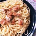 myumyuシンバ's cooksnap of when they made 絶品簡単スモークサーモンのクリームパスタ.