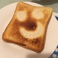 A子／平日のおやつ's cooksnap of when they made ハロウィンに☆簡単カワイイおばけトースト.