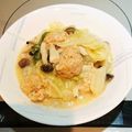 はな♡ごん's cooksnap of when they made とろ～り♪キムチ肉団子と白菜のクリーム煮.
