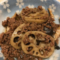 クックET15YS☆'s cooksnap of when they made れんこんきのこ、ひき肉の甘辛炒め^o^.
