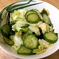 まつあつ's cooksnap of when they made キャベツときゅうりとわかめのごま和え.