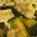 りーとぽん's cooksnap of when they made 食欲そそる♪豚肉とかぼちゃのカレー炒め.