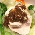 hakobetet's cooksnap of when they made 鶏もも蒸し鶏☆ネギチーズチキンロール.