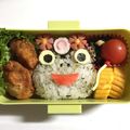 maki_08's cooksnap of when they made キャラ弁カンタンおにぎり2…カエル.