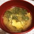 クックOJI7M1☆'s cooksnap of when they made 5分で完成♪水菜とたまごで簡単お味噌汁.