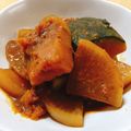 こはる・▽・'s cooksnap of when they made かぼちゃと大根の味噌煮.