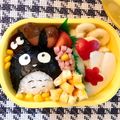 HR_mama's cooksnap of when they made 簡単トトロ まっくろくろすけ キャラ弁.