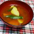 めみたん☆'s cooksnap of when they made さつま芋と葉ネギのみそ汁.