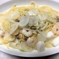 クックI6NLMD☆'s cooksnap of when they made 牛乳でさっぱり❤️魚介のクリームパスタ.