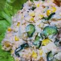 貧血のＫｏｊｉ's cooksnap of when they made 鮭フレークとコーンのポテサラ☆美味～.