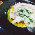 yucca☆tomo's cooksnap of when they made ハロウィン☆かぼちゃの肉詰めオーブン焼き.