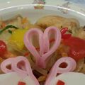 ekokan's cooksnap of when they made お花見にハートの花散らしお祝い寿司♡.