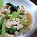 snowk's cooksnap of when they made 高野豆腐と小松菜の香味炒め.