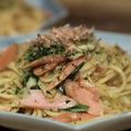 ゆしゅな's cooksnap of when they made ✿魚肉ソーセージと❀白菜の✿パスタ.