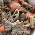mipunya's cooksnap of when they made 蓮根と豚のきんぴらごぼう.