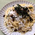 やなつこ's cooksnap of when they made キノコたっぷりシラスの和風パスタ.
