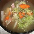 yummy?'s cooksnap of when they made 厚切りベーコンと白菜のスープ.