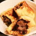いくにゃー。's cooksnap of when they made コストコのプルコギで油揚げ包み焼き.
