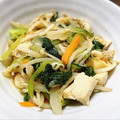 JUN★M's cooksnap of when they made 小松菜もやし油揚げのオイスターソース炒め.