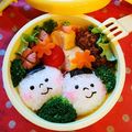 ☆sorairo☆'s cooksnap of when they made キャラ弁＊簡単♪俵おにぎりくんキャラ弁当.
